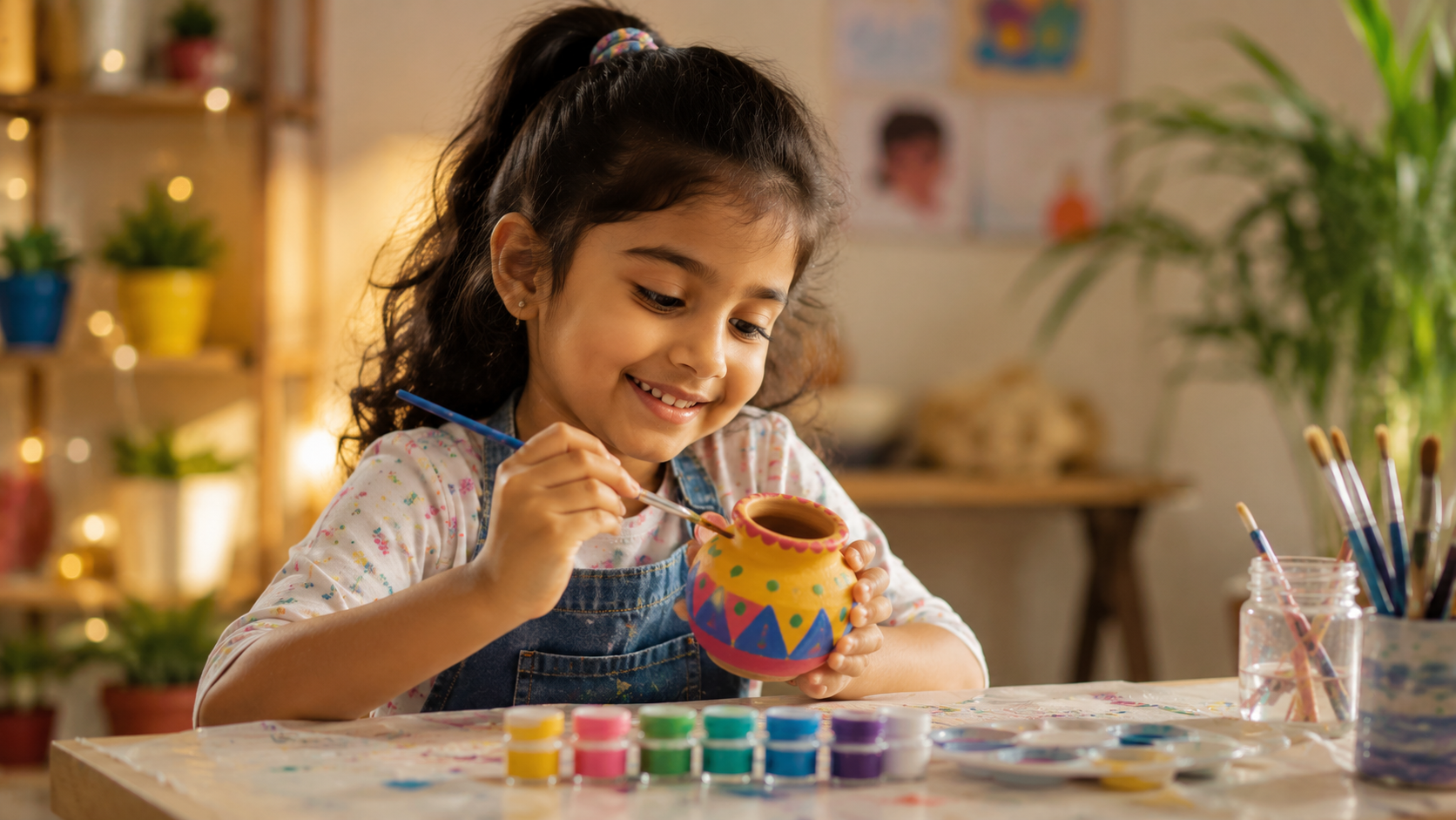 Kids crafting together